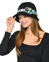 Bamboo Viscose Nadora Bucket Hat  with 1 Printed Headbands for Women