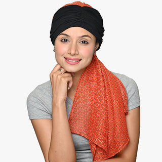 Elegant Aveon Gathered Headwrap With Silk Scarfs Turban Lightweight For Women's