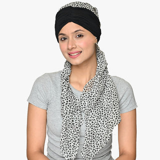 Elegant Aveon Gathered Headwrap With Silk Scarfs Turban Lightweight For Women's