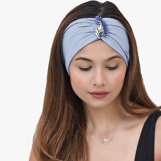 The Headscarves Bamboo Viscose Woman  Fashionable Rhine Stone Brooch Hair Band