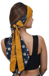 The Headscarves Beautiful Fashionable Women's Girls Cotton Printed Bow Style HeadBand With long Tails Multicolor