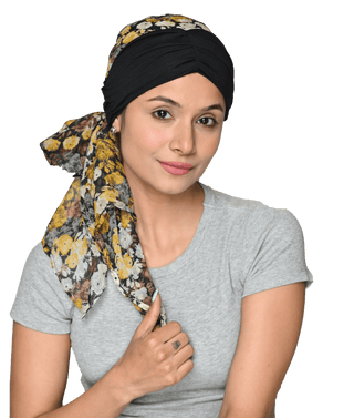 Elegant Aveon Gathered Headwrap With Silk Scarfs Turban Lightweight For Women's