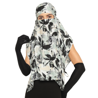 The Headscarves Bamboo Short Scarf Cum Mask Universal Size Usable for vehicle Driver for sunlight UV protection Multicolor Printed Design