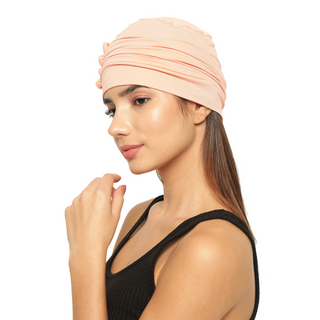 The Headscarves Women’s Chemo Headscarf Side Flower Design Free Size Elegant Comfortable