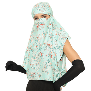 The Headscarves Bamboo Short Scarf Cum Mask Universal Size Usable for vehicle Driver for sunlight UV protection Multicolor Printed Design