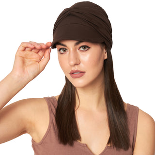 Cute Hats For Chemo Patients Visor Cap with Detachable Band ( 2 Piece Set )