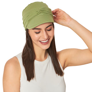 Cute Hats For Chemo Patients Visor Cap with Detachable Band ( 2 Piece Set )