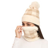 The Headscarves Women Beanies with Neck Muffler Inside Soft Acro Fur for Winter