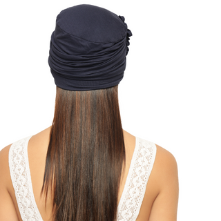 The Headscarves Women’s Chemo Headscarf Side Flower Design Free Size Elegant Comfortable