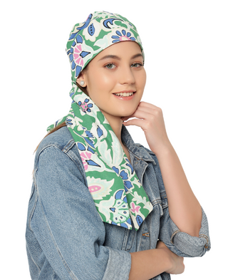 The Headscarves Beautiful Premium Cotton Printed Headwraps Headscarf for Women Fashion