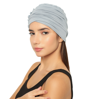 The Headscarves Women’s Chemo Headscarf Side Flower Design Free Size Elegant Comfortable
