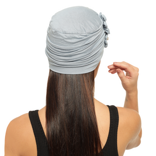 The Headscarves Women’s Chemo Headscarf Side Flower Design Free Size Elegant Comfortable