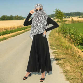 The Headscarves Bamboo Short Scarf Cum Mask Universal Size Usable for vehicle Driver for sunlight UV protection Multicolor Printed Design
