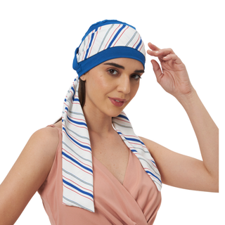 Skin-Friendly Bamboo Viscose Free Size Loop Cap with Printed Tail for Women – Headwear, Scarf Stylish Head Wrap