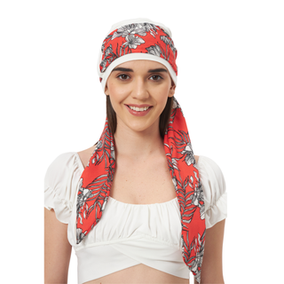 Skin-Friendly Bamboo Viscose Free Size Loop Cap with Printed Tail for Women – Headwear, Scarf Stylish Head Wrap