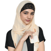 The Headscarves Women's Bamboo Solid Hijab Cap with Rhine Stones Design