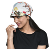 The Headscarves Women’s Printed Cotton Linen New Boy Cap Hat Chemo Hair Loss (SS260 Floral Print)