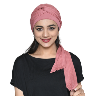 The Headscarves Women's Bamboo Viscose Sleep Cap with Pleated Tail Mantra Headwear