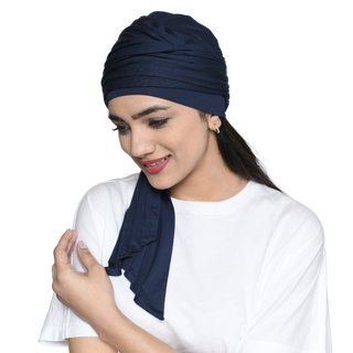 The Headscarves Women's Bamboo Viscose Sleep Cap with Pleated Tail Mantra Headwear