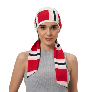Skin-Friendly Bamboo Viscose Free Size Loop Cap with Printed Tail for Women – Headwear, Scarf Stylish Head Wrap