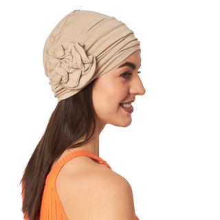 Multicolor Flower Patch Bamboo Viscose Chemo Cap