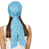 Beautiful Cotton Printed Long Tail Headwrap For Women's Blue