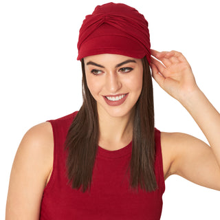 Cute Hats For Chemo Patients Visor Cap with Detachable Band ( 2 Piece Set )