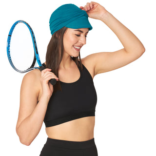 Cute Hats For Chemo Patients Visor Cap with Detachable Band ( 2 Piece Set )