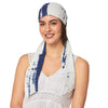 Beautiful Cotton Printed Long Tail Headwrap For Women's Blue