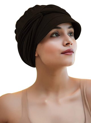 Cute Hats For Chemo Patients Visor Cap with Detachable Band ( 2 Piece Set )
