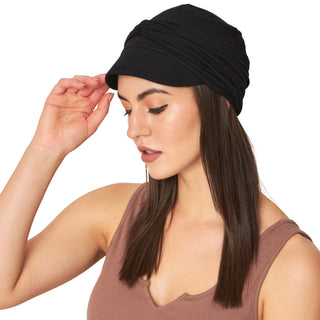 Cute Hats For Chemo Patients Visor Cap with Detachable Band ( 2 Piece Set )