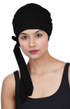 Women's Bamboo Viscose Pleated Beanie With Tails Turban  Headwear