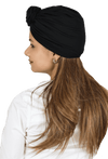 Beautiful Solid Front Rose Beanies Cap For Women's Girls