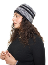 Fleece Spandex One Side Flower Patch Headwear For Women