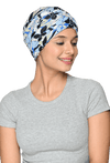 Trendy Printed Bamboo Viscose Headwrap With Gathered Band