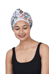 Beautifull  Bamboo Viscose Beanies Cap With Printed Front Rose Flower Band
