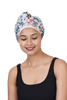 Beautifull  Bamboo Viscose Beanies Cap With Printed Front Rose Flower Band