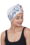 Beautifull  Bamboo Viscose Beanies Cap With Printed Front Rose Flower Band