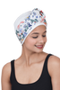 Beautifull  Bamboo Viscose Beanies Cap With Printed Front Rose Flower Band