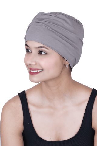 Bamboo Viscose Women Both Side Pleats Sleep Cap For Chemo Hair Loss