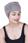 Bamboo Viscose Women Both Side Pleats Sleep Cap For Chemo Hair Loss