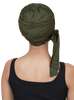 Women's Bamboo Viscose Pleated Beanie With Tails Turban  Headwear