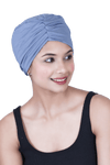 Bamboo Viscose Women Both Side Pleats Sleep Cap For Chemo Hair Loss