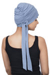 Women's Bamboo Viscose Pleated Beanie With Tails Turban  Headwear