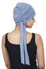 Women's Bamboo Viscose Pleated Beanie With Tails Turban  Headwear