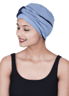 Beautiful Bamboo Viscose Solid Cap With Twisted Double Layered Band