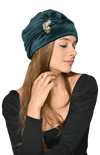 Fashionable Velvet Brooch Turban For Women's Headwear