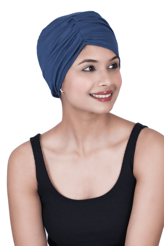 Bamboo Viscose Women Both Side Pleats Sleep Cap For Chemo Hair Loss