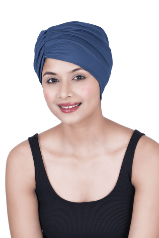 Bamboo Viscose Women Both Side Pleats Sleep Cap For Chemo Hair Loss