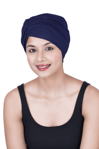 Bamboo Viscose Women Both Side Pleats Sleep Cap For Chemo Hair Loss